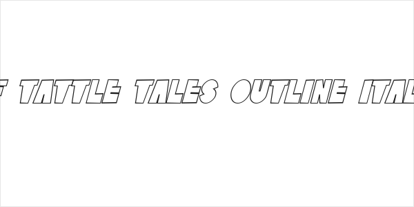 SF Tattle Tales Outline Italic Logo