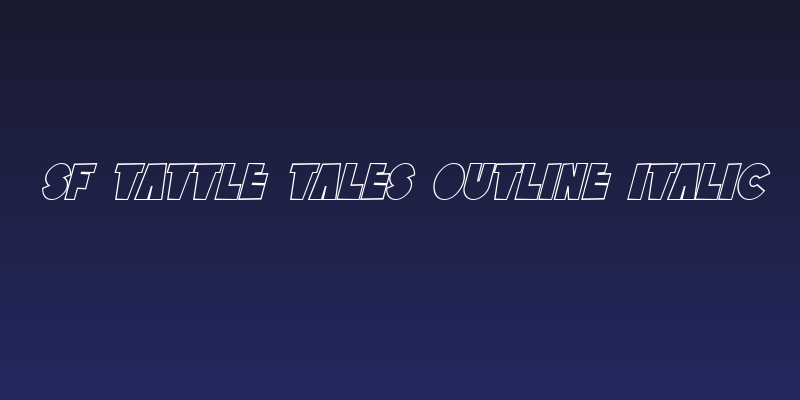 SF Tattle Tales Outline Italic Social Header