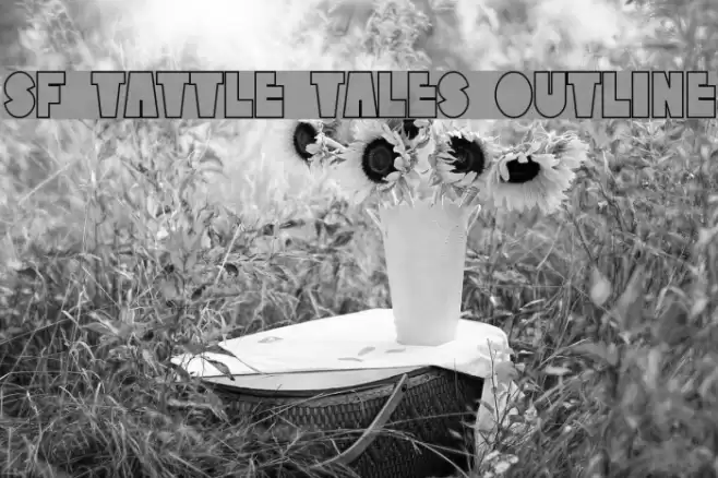 SF Tattle Tales Outline Font examples