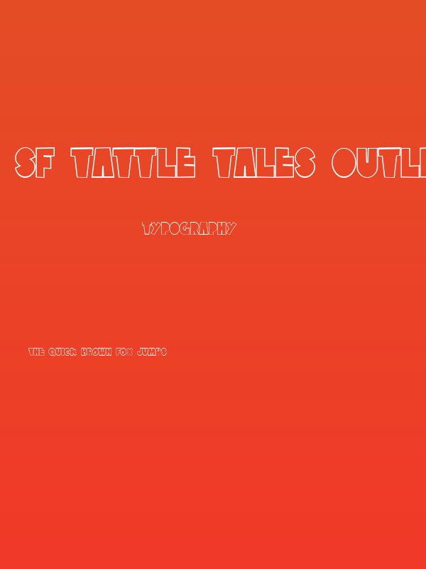 SF Tattle Tales Outline Poster