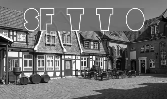 SF Tattle Tales Outline Font examples