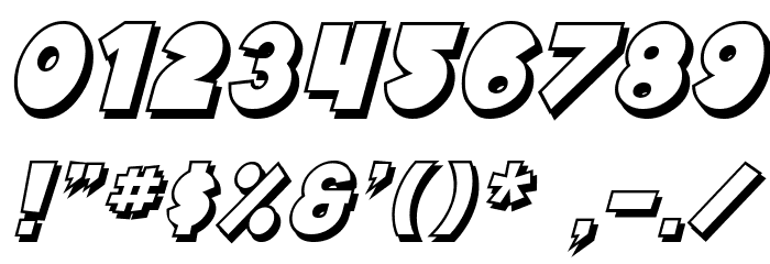 SF Tattle Tales Shadow Italic Font OTHER CHARS
