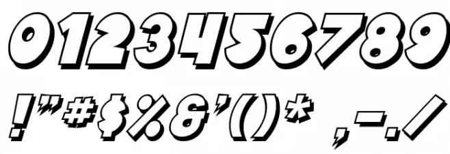 SF Tattle Tales Shadow Italic Font OTHER CHARS