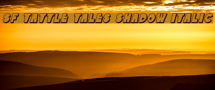 SF Tattle Tales Shadow Italic Example 3