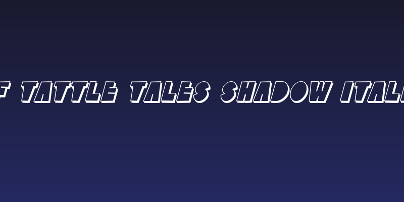 SF Tattle Tales Shadow Italic Social Header