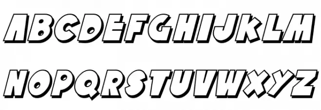 SF Tattle Tales Shadow Italic Caratteri MINUSCOLO