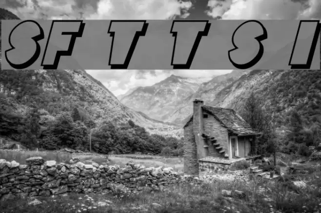 SF Tattle Tales Shadow Italic Font examples