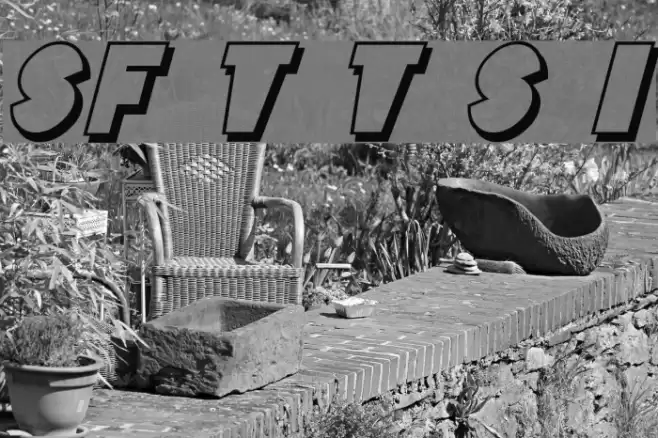 SF Tattle Tales Shadow Italic Font examples