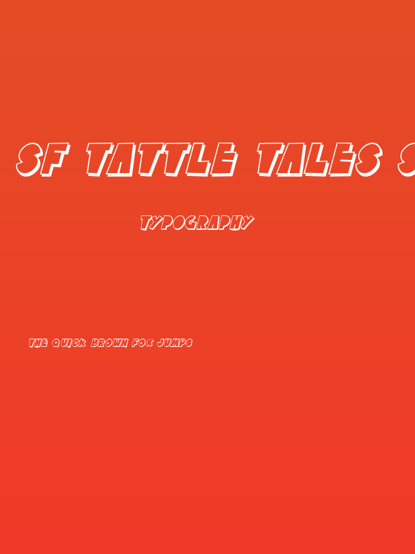 SF Tattle Tales Shadow Italic Poster