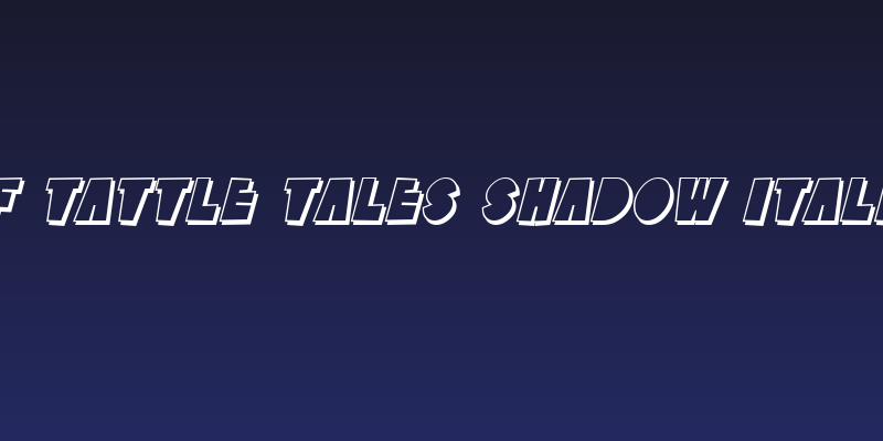 SF Tattle Tales Shadow Italic Social Header