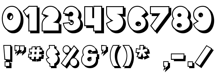 SF Tattle Tales Shadow Font OTHER CHARS