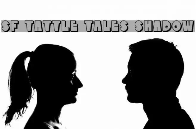 SF Tattle Tales Shadow Font examples