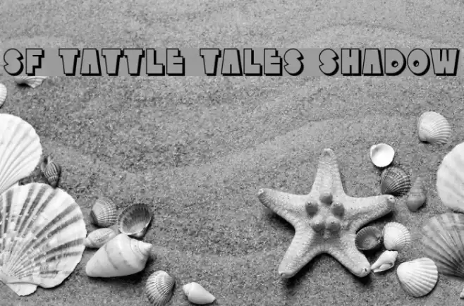 SF Tattle Tales Shadow Font examples