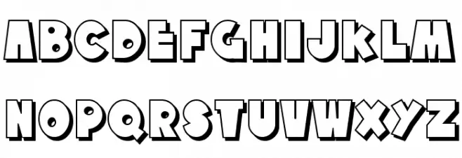 SF Tattle Tales Shadow Font LOWERCASE