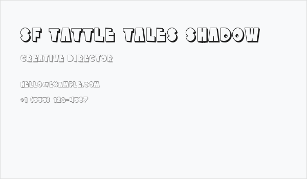 SF Tattle Tales Shadow Business Card