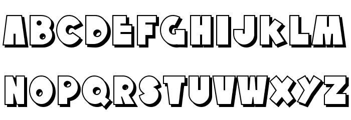 SF Tattle Tales Shadow Font LOWERCASE