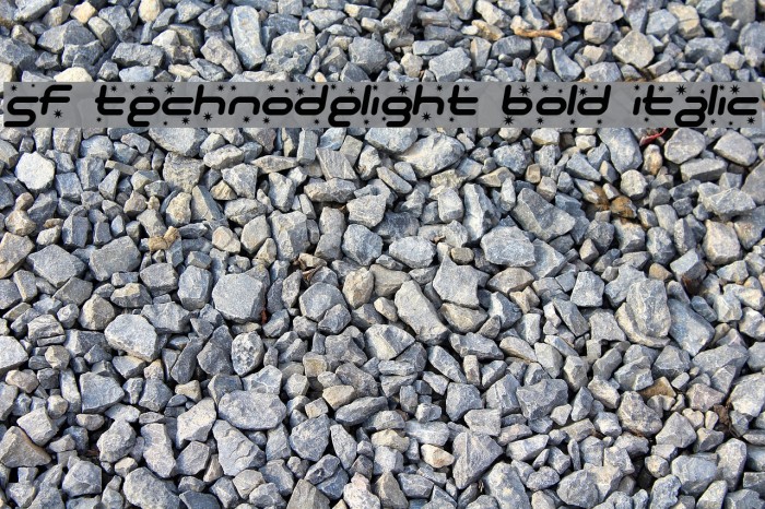 SF Technodelight Bold Italic Font examples