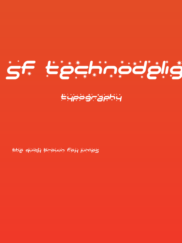 SF Technodelight Bold Italic Poster