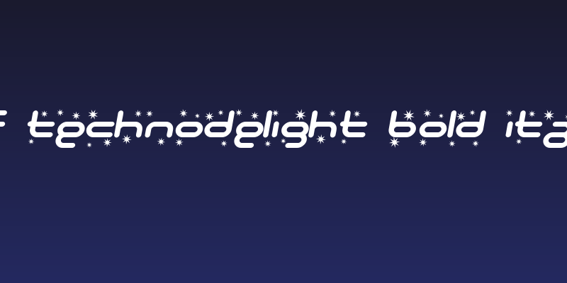 SF Technodelight Bold Italic Social Header