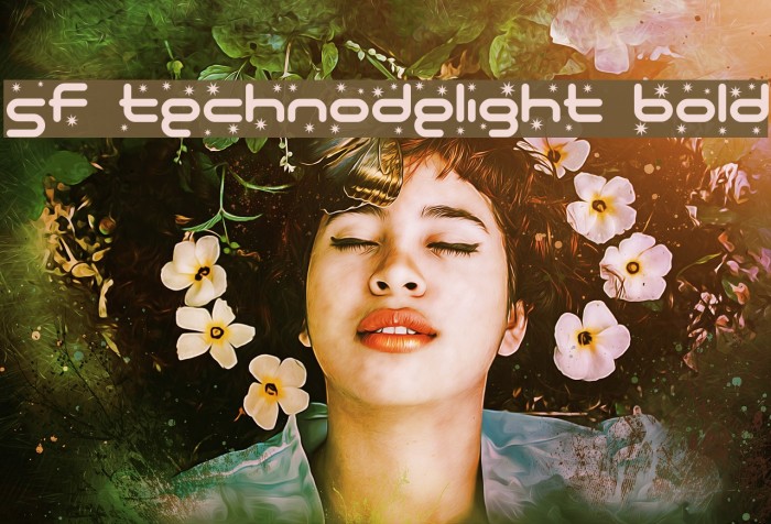 SF Technodelight Bold Font examples