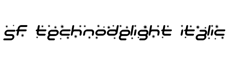SF Technodelight Italic  免费字体下载