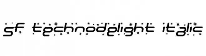 SF Technodelight Italic  フリーフォントのダウンロード