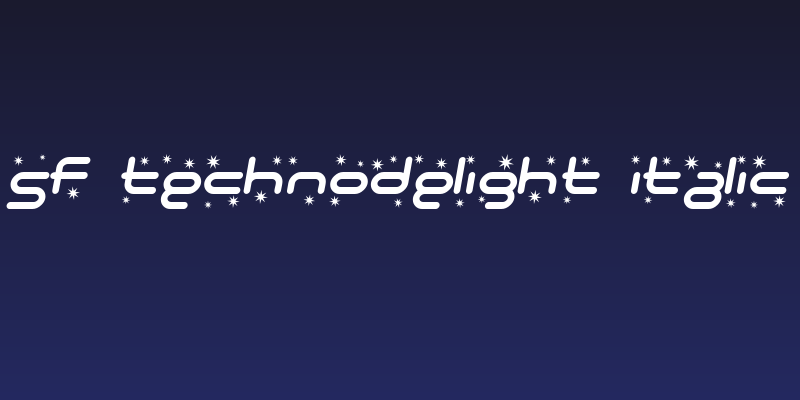 SF Technodelight Italic Social Header