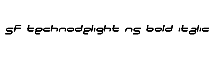 SF Technodelight NS Bold Italic  नि: शुल्क फ़ॉन्ट्स डाउनलोड