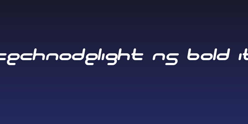 SF Technodelight NS Bold Italic Social Header