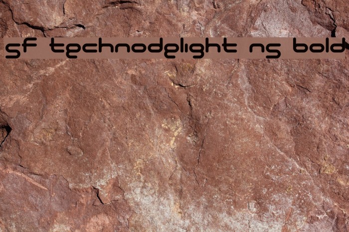 SF Technodelight NS Bold Font examples