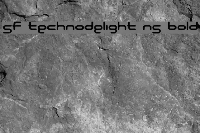 SF Technodelight NS Bold Schriftart examples