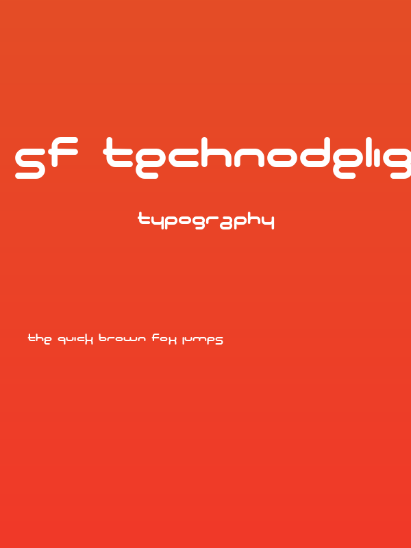 SF Technodelight NS Bold Poster
