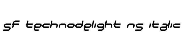 SF Technodelight NS Italic  Descarca Fonturi Gratis