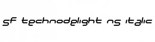 SF Technodelight NS Italic  नि: शुल्क फ़ॉन्ट्स डाउनलोड