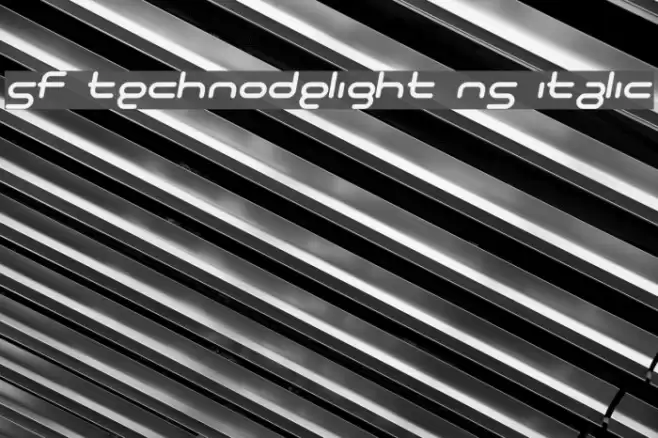 SF Technodelight NS Italic Font examples