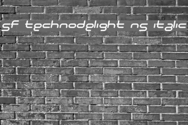 SF Technodelight NS Italic Font examples