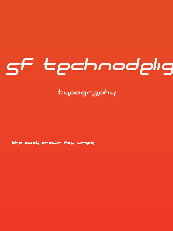 SF Technodelight NS Italic Poster