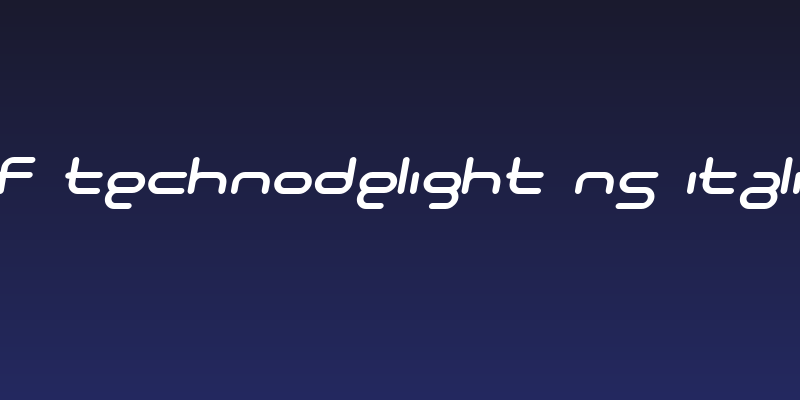 SF Technodelight NS Italic Social Header