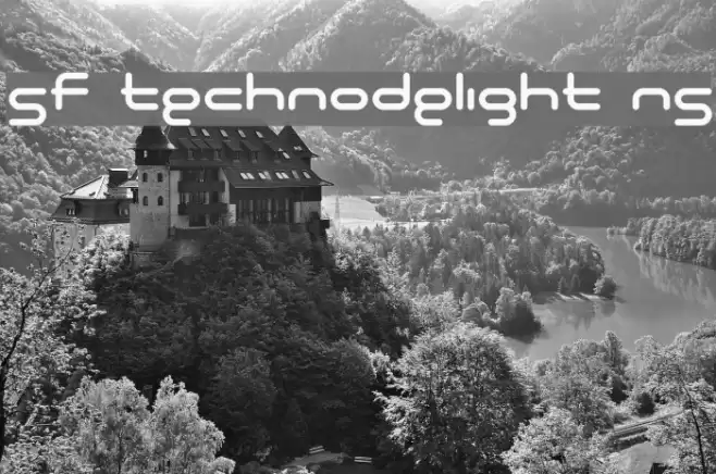 SF Technodelight NS Schriftart examples