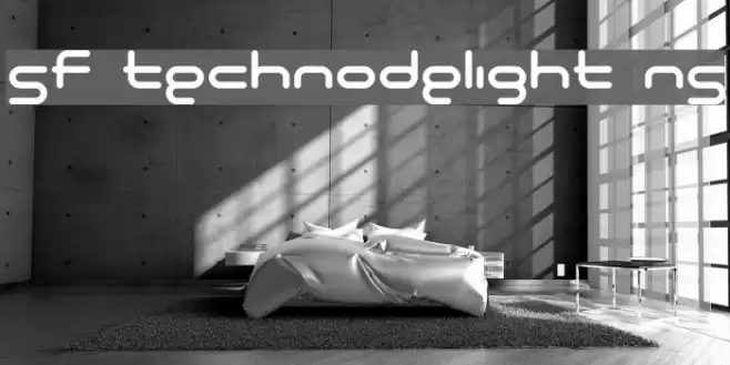 SF Technodelight NS Schriftart examples