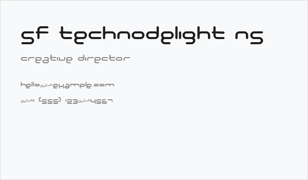 SF Technodelight NS Business Card