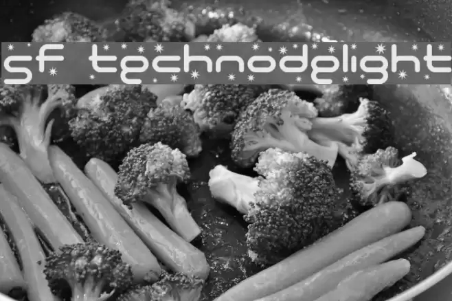 SF Technodelight Schriftart examples