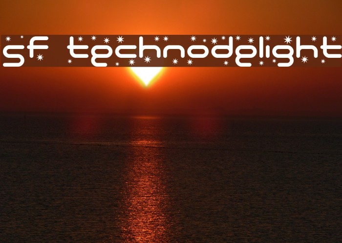 SF Technodelight Font examples