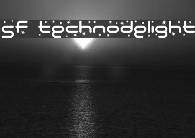 SF Technodelight Schriftart examples
