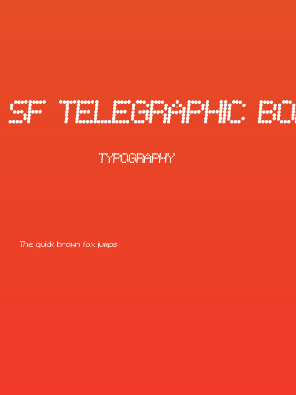 SF Telegraphic Bold Italic Poster
