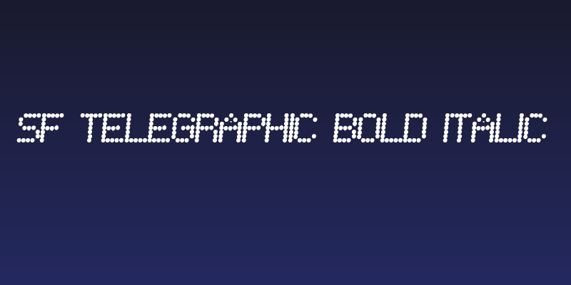 SF Telegraphic Bold Italic Social Header