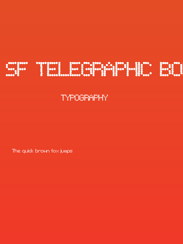 SF Telegraphic Bold Poster