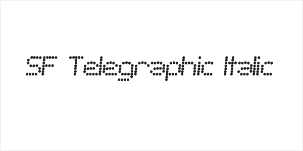 SF Telegraphic Italic Logo