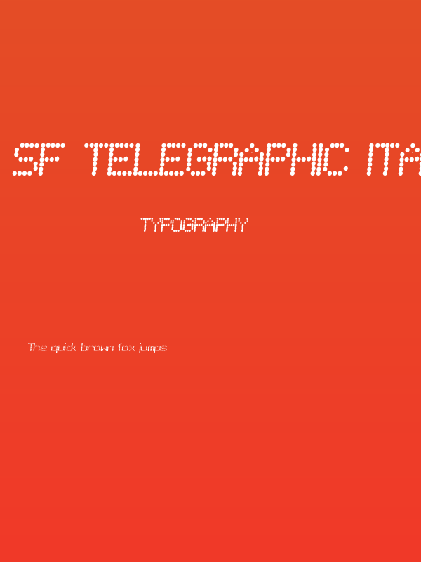 SF Telegraphic Italic Poster