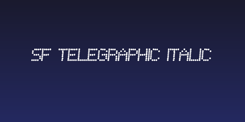 SF Telegraphic Italic Social Header